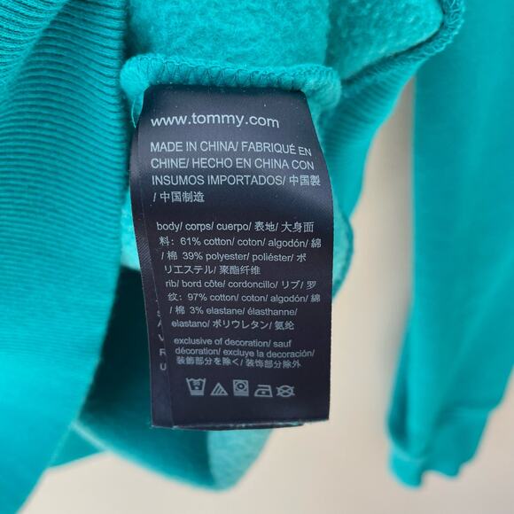 Tommy Hilfiger Denim Reed Green Graphic Logo Men’s Size Medium  Sweatshirt - Picture 6 of 10